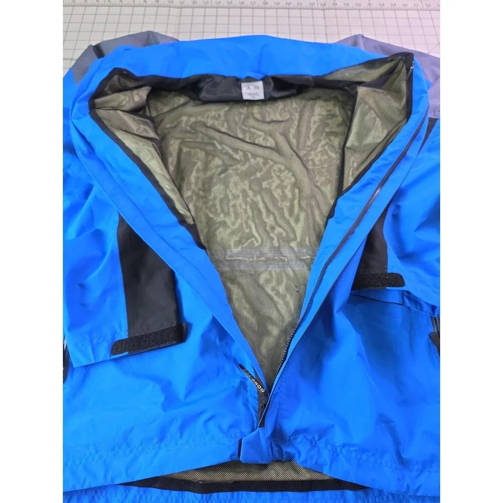 Adidas Goretex Rain Jacket Full Zip Windproof Waterproof 2XL Blue Layered